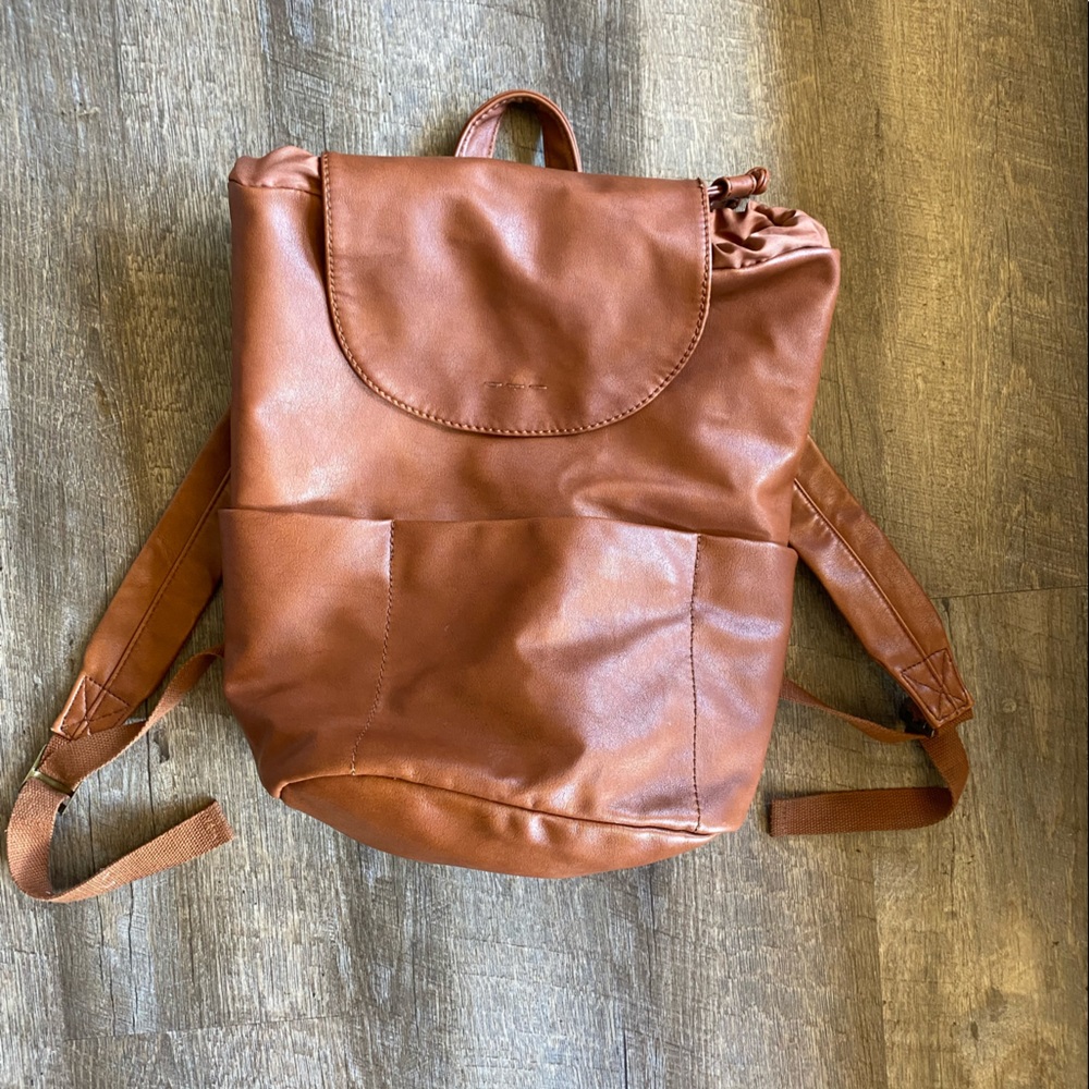 Leather Backpack.